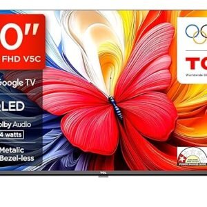 TCL 101 cms (40 inches) Smartchoice Full HD Smart QLED Google TV | Dolby Audio 24 watts | Ai Clarity | Metallic Bezel-Less | Multiple Viewing Mode | 40V5C